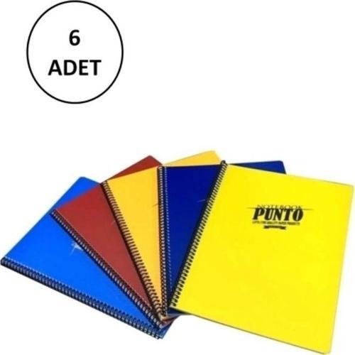 Gıpta Punto Spiral Pp Kapak Defter (A4) 180 Yaprak ( Çizgili ) 6 Adet