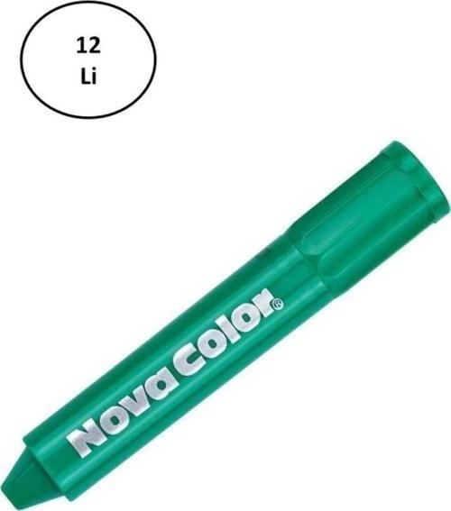 Nova Color Yüz Boyası Tek Renk Yeşil 12'Li