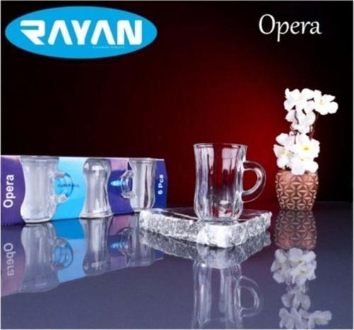 Rayan Opera 6'Lı Kulplu Çay Bardağı