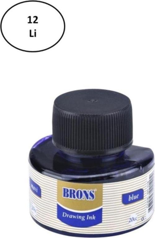 Brons Çini Mürekkebi Mavi 12'Li