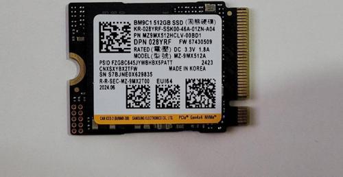 BM9C1 MZ-9MX512A 512GB 2230 M.2 NMVE SSD(KUTUSUZ)