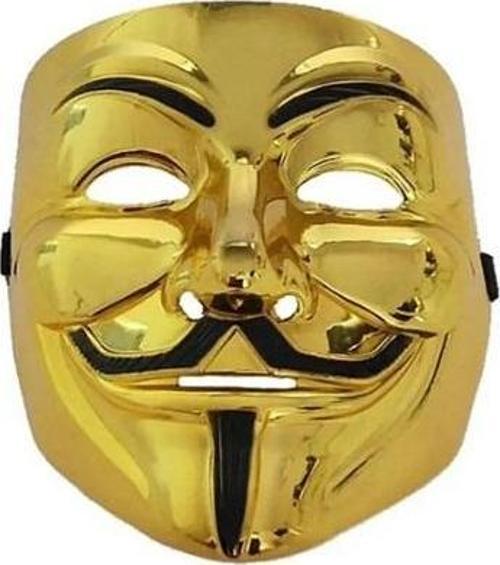 VIP GOLD VANDETA MASKESİ GOLD CADILAR BAYRAMI MASKESİ KORKU MASKESİ PARTİ MASKESİ YILBAŞI MASKESİ