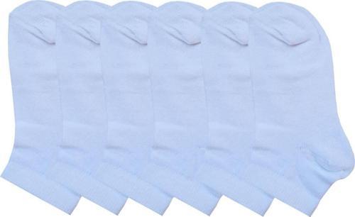 6'lı Kız Erkek Çocuk Çorap Pamuklu Beyaz Kısa Patik