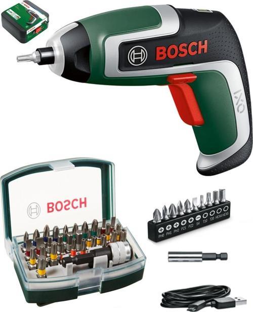Akülü Vidalama Şarjlı Tornavida Şarjlı Matkap Ixo 7 .Nesil + Bosch 32 Parça Vidalama Ucu Seti