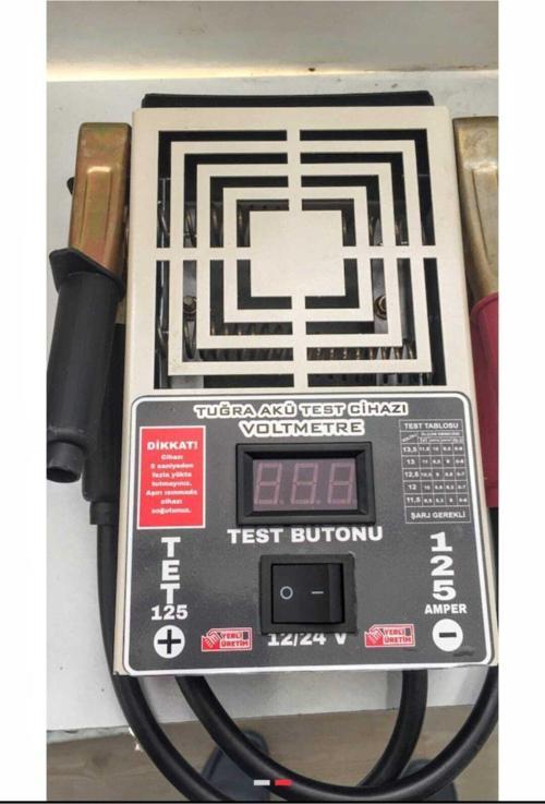 6-12-24 Volt 125 Amper Profesyonel Akü Test Cihazı