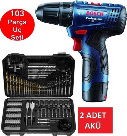 Matkap Darbesiz Çift Akülü Şarjlı Matkap Akülü Vidalama + Matkap Ucu Vidalama Ucu Seti