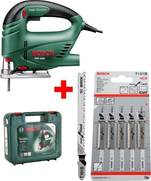 Pst 650 Dekupaj Testere Makinesı Dekopaj + 5 Adet T101B Ahşap Testere Dekupaj Bıçağı Clean Cut