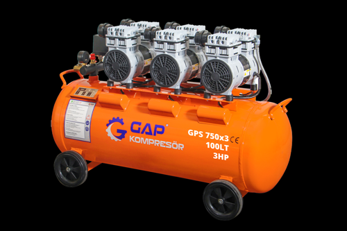 Gap 100 Litre 6 Emişli 3 Hp Sessiz Yağsız Kompresör