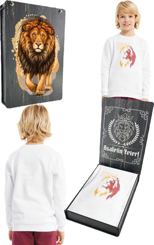 Orijinal Lisanslı Beyaz Çocuk Sweat Hediyelik Ahşap Kutulu