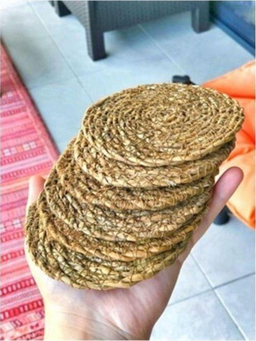 Hasır Bardak Altlığı 6 Adet