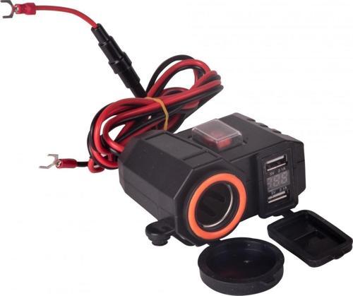 Motosiklet Çakmaklık & Usb Şarj Soketi Suya Dayanıklı Tex 2086 Lux