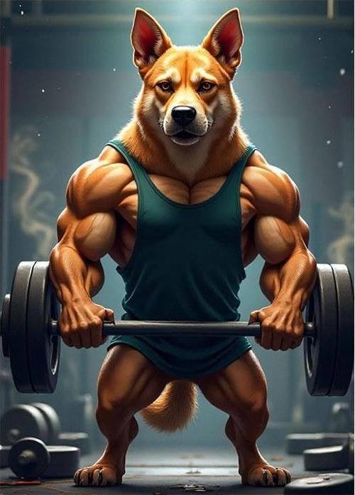 Kaslı Köpek Portresi Mdf Tablo