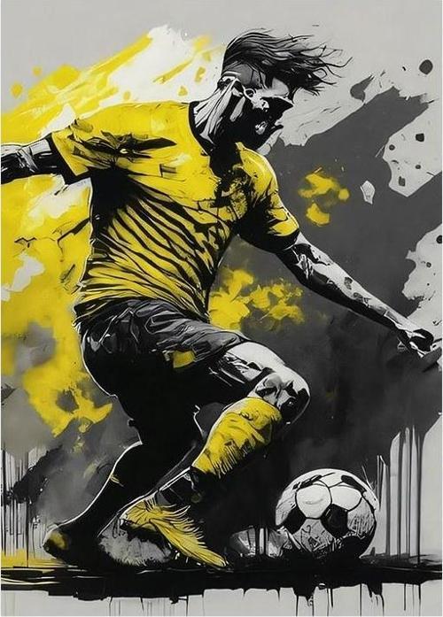 Futbolcu Siluet Sanatı Art Mdf Poster