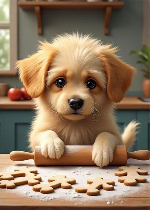 Sevimli Yavru Köpek Dekoratif Mdf Tablo