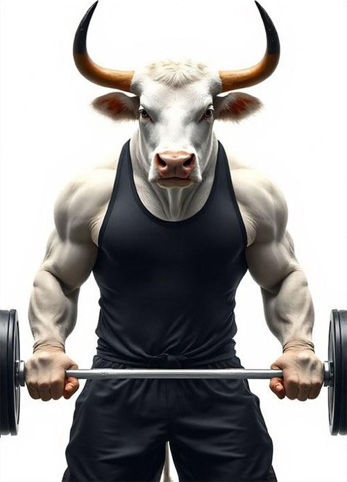 Ağırlık Kaldıran Boğa Mdf Tablo