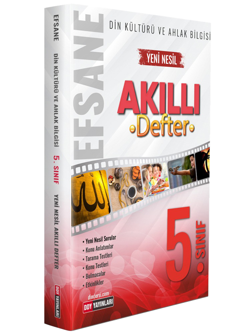 Ddy Yayınları 5.Sınıf Din Kültürü ve Ahlak Bilgisi Efsane Akıllı Defter