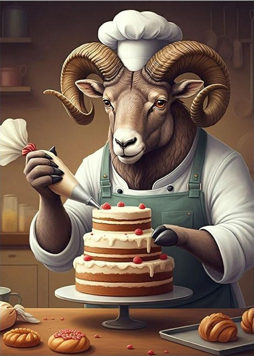 Pastacı Koç Şef Model Ahşap Tablo