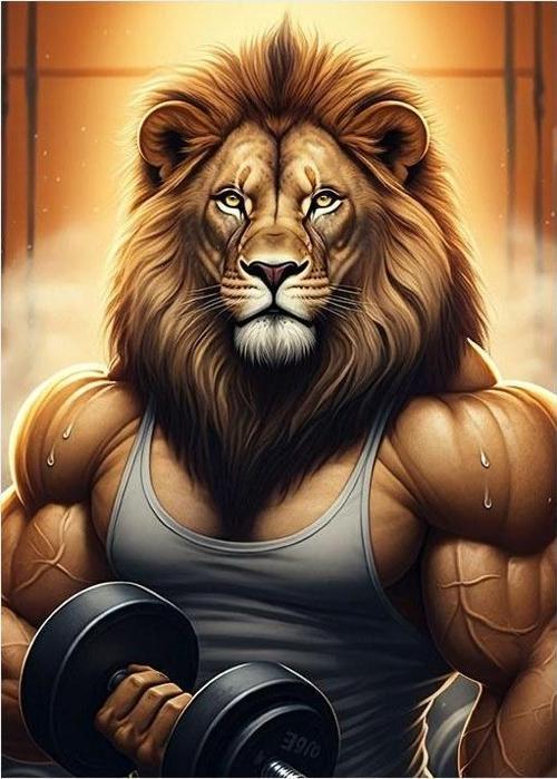 Kaslı Aslan Portresi Art Mdf Tablo