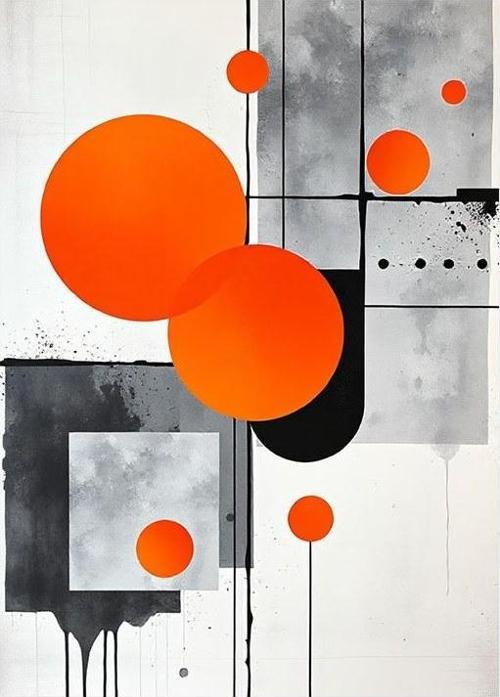 Soyut Geometrik Çalışma Hediyelik Mdf Tablo