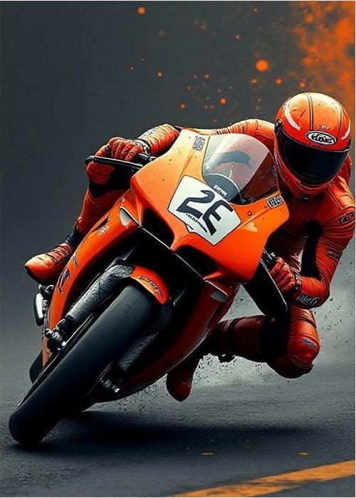 Hızlı Yarış Motosikleti Tasarım Ahşap Tablo