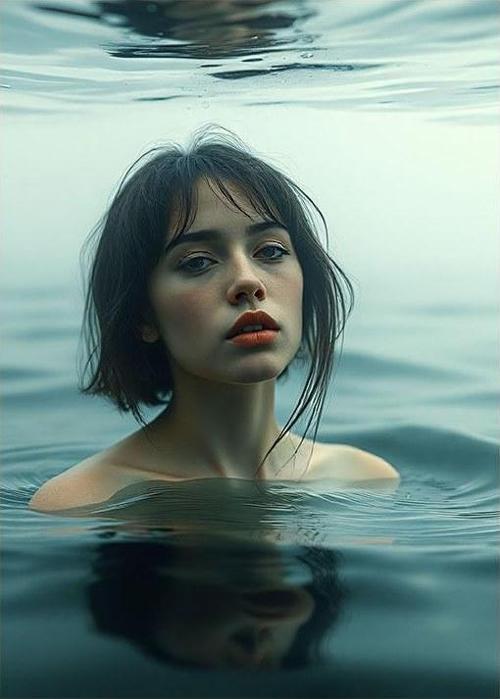 Sudan Çıkan Kadın Hediyelik Ahşap Tablo