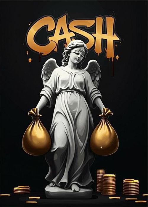 Altın Adalet Heykeli Mdf poster