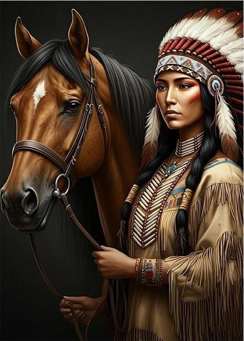 Atıyla Gelen Savaşçı Kadın Dekoratif Mdf Tablo