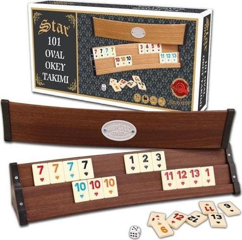 101 Oval Okey Takımı - Koyu Renk 1010860