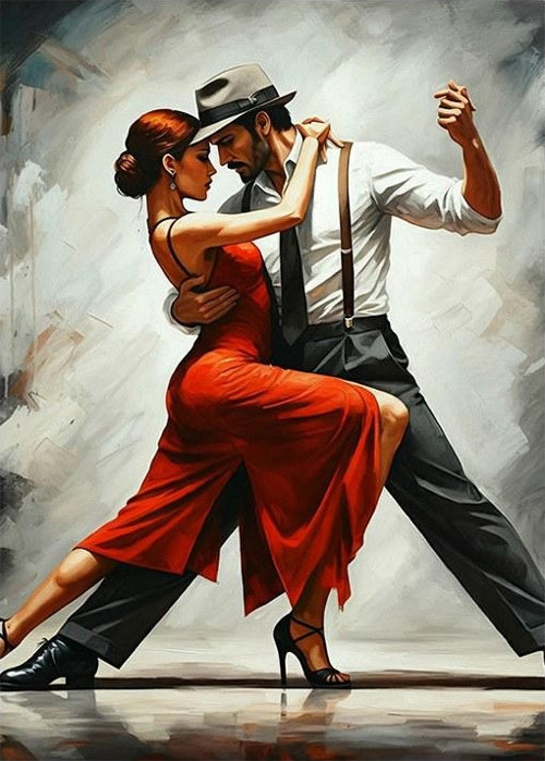 Tango Dans Eden Çift Hediyelik Mdf Tablo