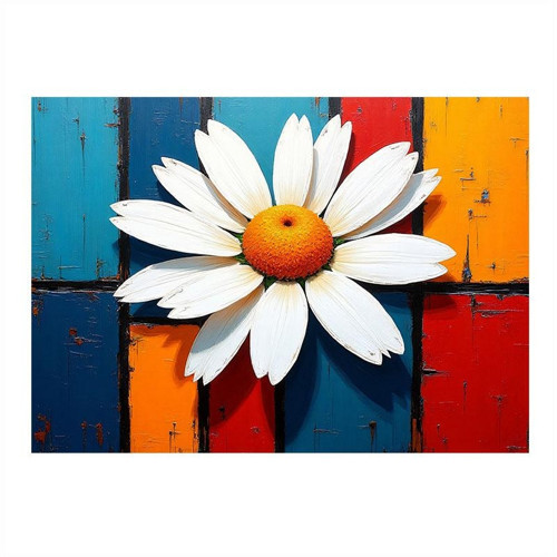 Papatya Sanatsal Renkler Modern Mdf Tablo 35cm X50cm
