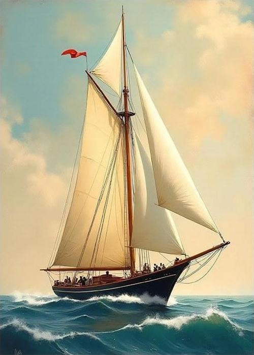 Denizde Yelkenli Model Mdf tablo