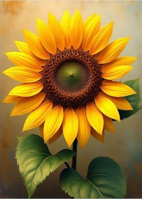 Günebakan Çiçeği Modern Mdf Tablo