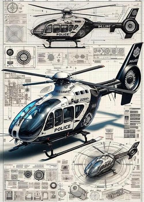 Helikopter Tasarım Şeması Hediyelik Mdf Tablo