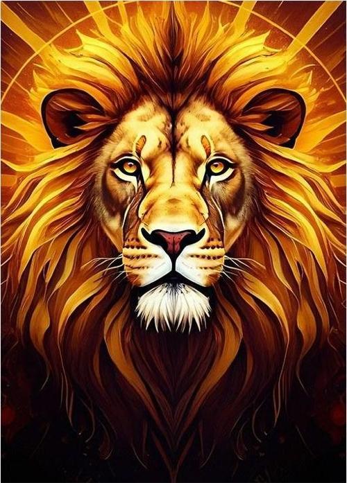 Asil Kralın Bakışı  Aslan Burcu Hediyelik Mdf Tablo