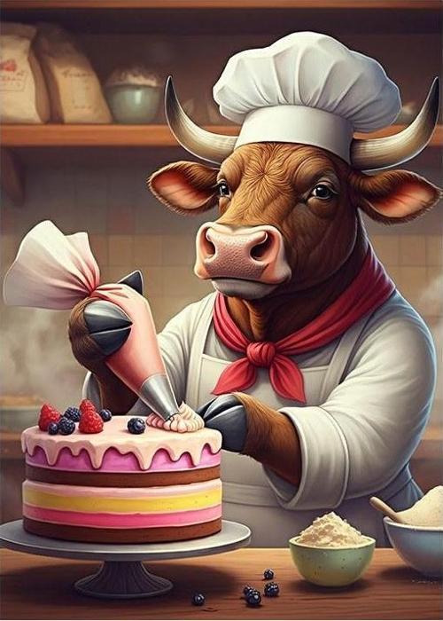 Pasta Ustası Boğa Tasarım Mdf Tablo