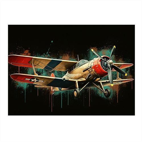 Jet Uçağı Manevrası Dekoratif Mdf Tablo 35cm X50cm