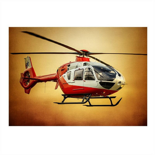 Kurtarma Helikopteri Modern Mdf Tablo 25cmX 35cm