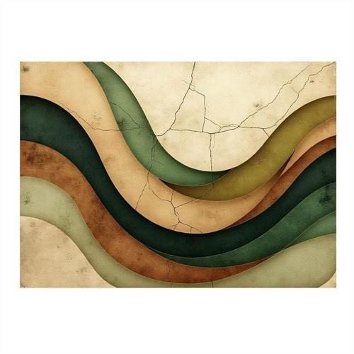 Retro Dalgalı Desen Model Mdf tablo 35cm X50cm