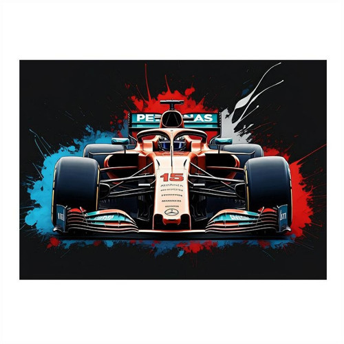 Kırmızı Formula 1 Yarış Arabası Model Mdf tablo 50cmX 70cm