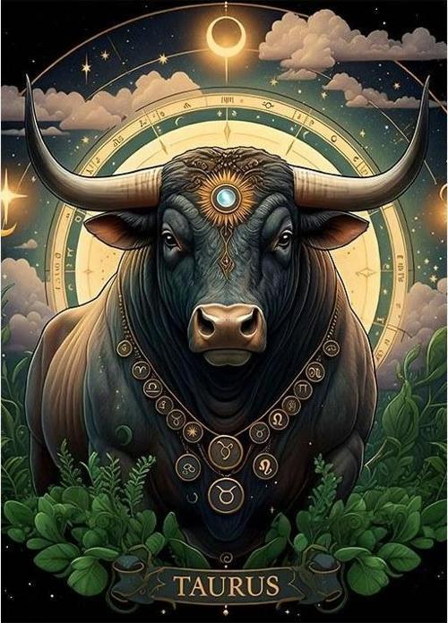 Boğa Burcu Tasviri Dekoratif ahşap Tablo