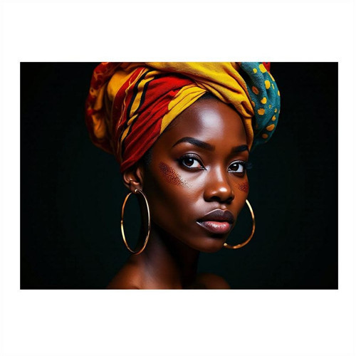 Afrika Kadın Portresi Mdf poster 35cm X50cm