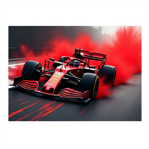 Kırmızı Formula 1 Arabası Model Mdf tablo 35cm X50cm
