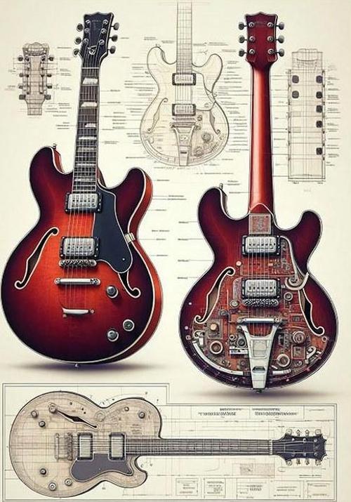 Klasik Elektro Gitar Tasarımı Mdf Tablo