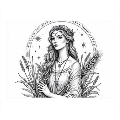 Başak Burcu Mdf poster 35cm X50cm