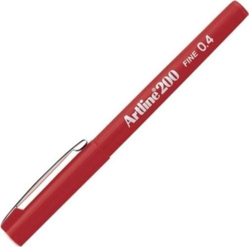 200N Fıne Keçe Uçlu Yazı Kalemi 0.4 Mm Red