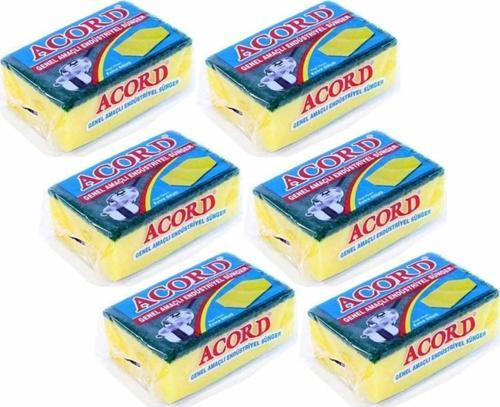6 Adet Jumbo Boy Endüstriyel Çok Amaçlı Bulaşık Süngeri 13X8X4 Cm
