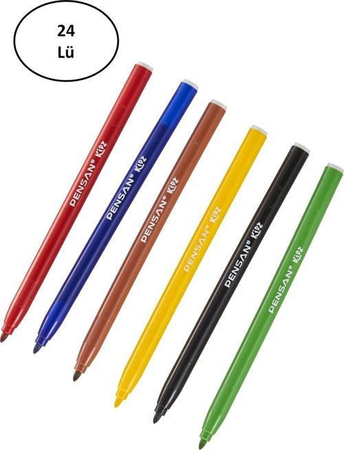Pensan Kidz Keçeli Boya Kalemi 6 Renk 24'Lü