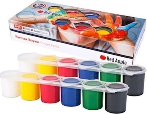 Red Apple Parmak Boyası Sıralı 12 Renk 12X25 Ml