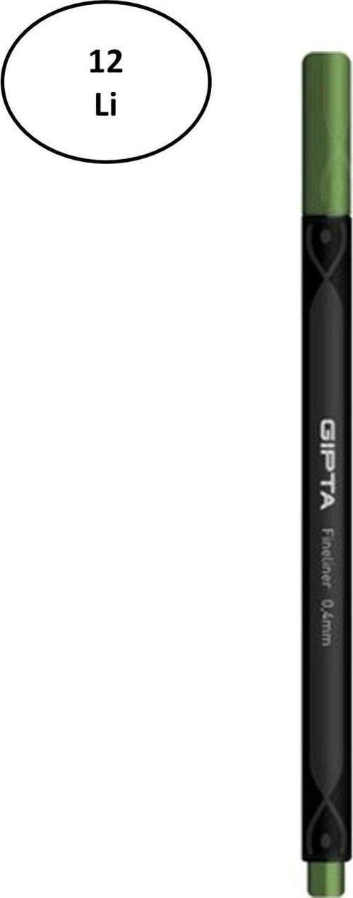 Gıpta Thick 0.4 Mm Fineliner Çam Yeşili Kalem 12'Li