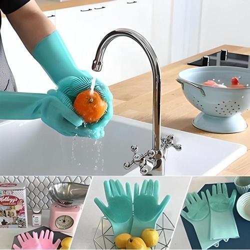 Isıya Dayanıklı Pratik Sihirli Silikon Bulaşık Yıkama Eldiveni